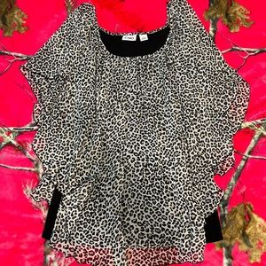 Cato leopard blouse size small
